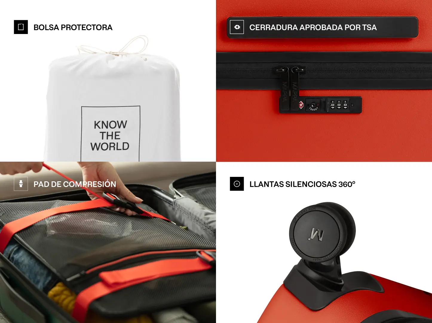 Set Maletas Rojo